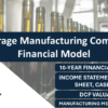 Beverage Manufacturing Company Financial Model